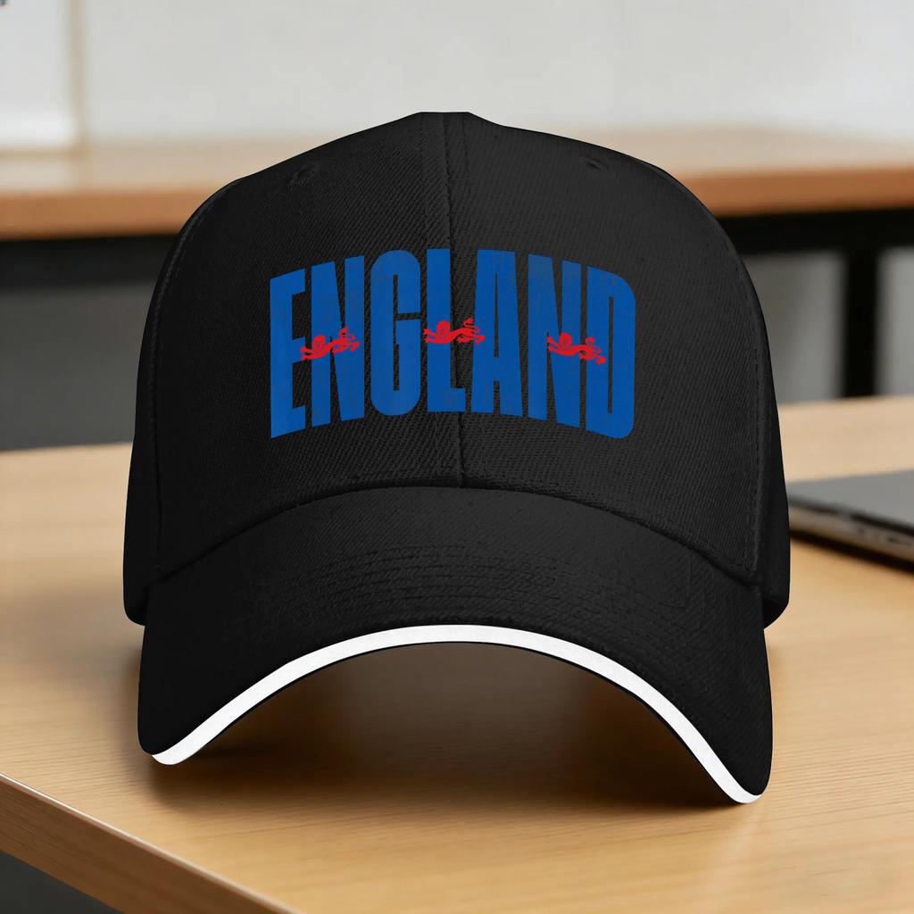 Licensed England National Football Team Baseball Cap  Stylish Trucker Hat Summer UnisexTeens Running Hippie Baseball Caps
