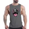 Sommer Herren Fitness Outdoor Sport Rundhalsweste Totenkopfmuster 2D Gedruckt Jugend Trend Atmungsaktives Ärmelloses Shirt