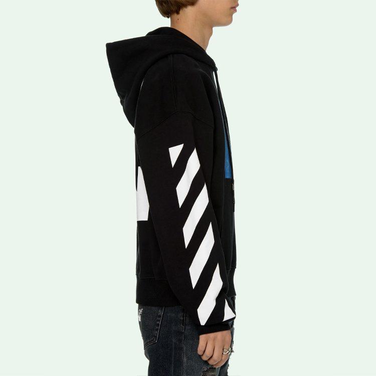 Sudadera con capucha de fotografía de la Mona Lisa OFF WHITE OMBB037R21FLE0011001