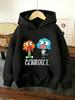 Kids Amazing World Gumball Graphic Printed Black Hoodie Boys Girls Cartoon Sweatshirt Loose Autumn Winter Active Streetwear Top