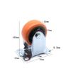 3" / 4" /5'' Wheel Swivel Casters Blackheart Orange Face Dual-axis Furniture Castor No Noise Brakes Industrial Wheels Industrial