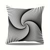 Psychedelic Geometric Pillow Cover Optical Illusion Print Cushion Case Trendy Home Decor for Couch  Dorm