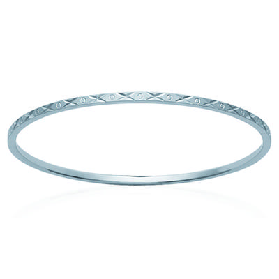 [H6203] - Silver 'Choreography' Steel Bracelet - 65 Mm 2 Mm