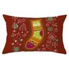 Christmas Simple Print Series Peach Skin Waist Pillowcase Home Sofa Pillowcase Office Pillowcase