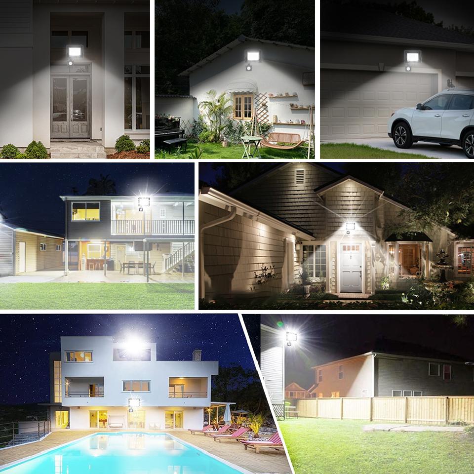 LED Floodlight Motion Sensor AC220V AC110V 10W-300W Waterproof Outdoor Projector Exterior Spotlight Outdoor lamp  Wall Reflector