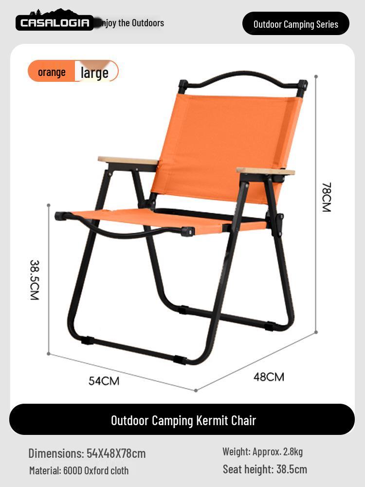 Boguwen Tianji Tragbarer Klapp-Outdoor-Stuhl für Camping, Picknicks, Strand und Imbissstände - Kermit-Stil