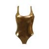 Women's Reflective Gold Silver Hot Stamping One-Piece Swimsuit