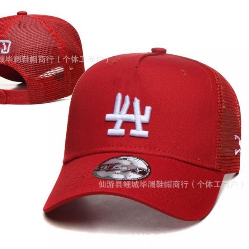 Berretto da Baseball Lettera LA Visiera Curva Regolabile Cotone Lino Cappello da Papà Uomo Donna Sport all'Aperto