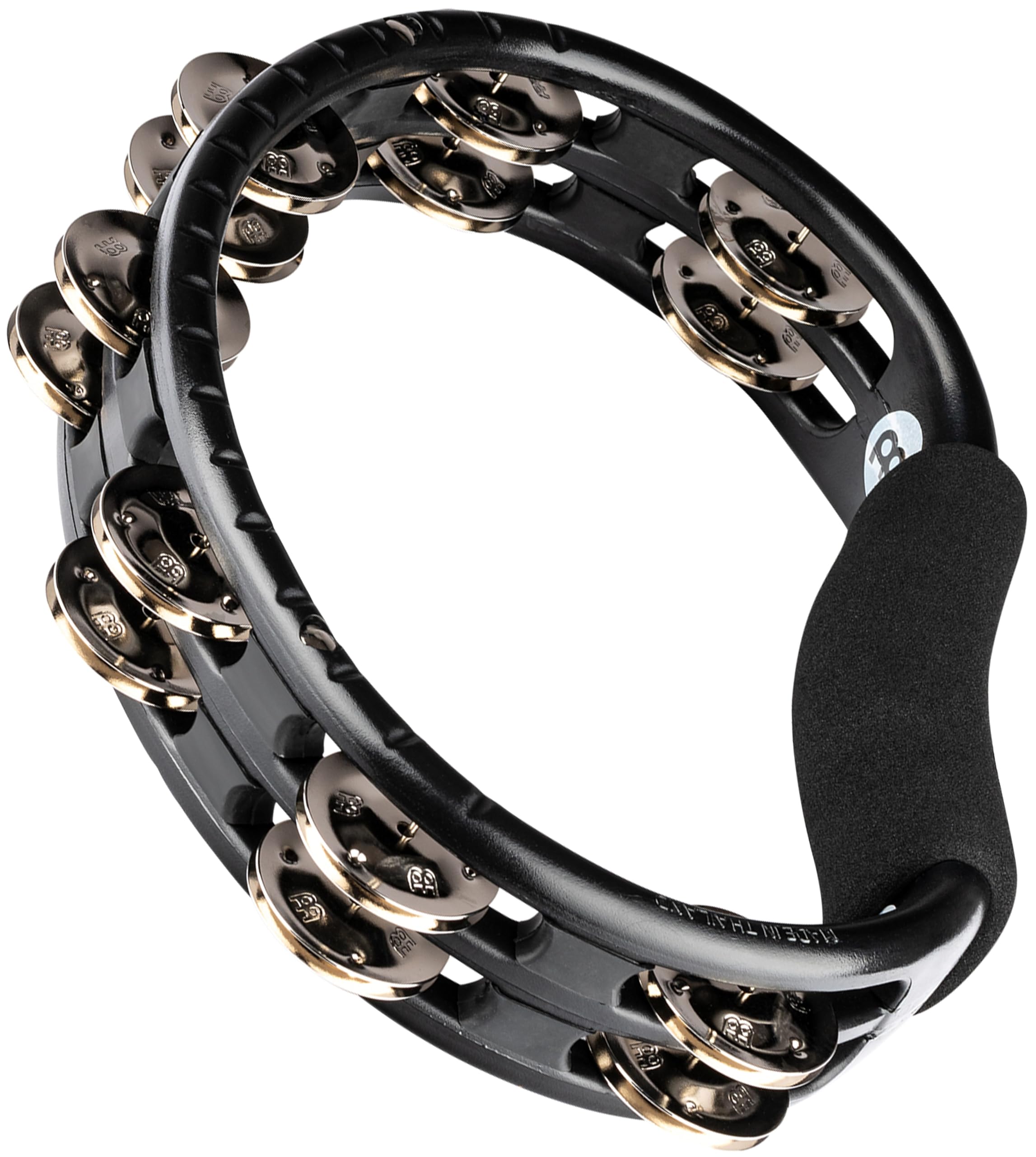 

MEINL Percussion Tambourine Traditional ABS Tambourine Steel Jingles Black TMT1BK []