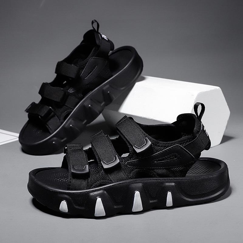 Fashion 2024 Summer Trendy Green Couples Shoes Men's Beach Shoes  Women's Chunky Sandal Lightweight Peep-Toe Shoes Zapatos Para Mujeres