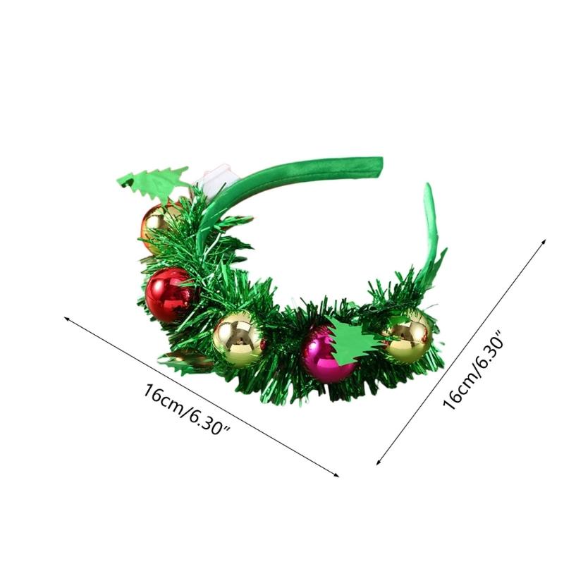Flashing Christmas Headband with Built-in LED Light New Year Headgear Festive Hair Accessories for Holiday Parties