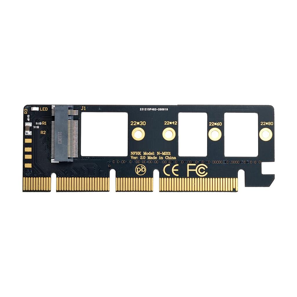 CableCC NGFF NVMe SSD to Express 16X X4 Adapter not M-KEY M.2 PCI-E 3.0 (Bracket included)