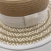 Dell Le European And American Retro Flat-Top Straw Hat Mixed Color Straw Top Hat Niche Fashion Summer Outing Sun Hat