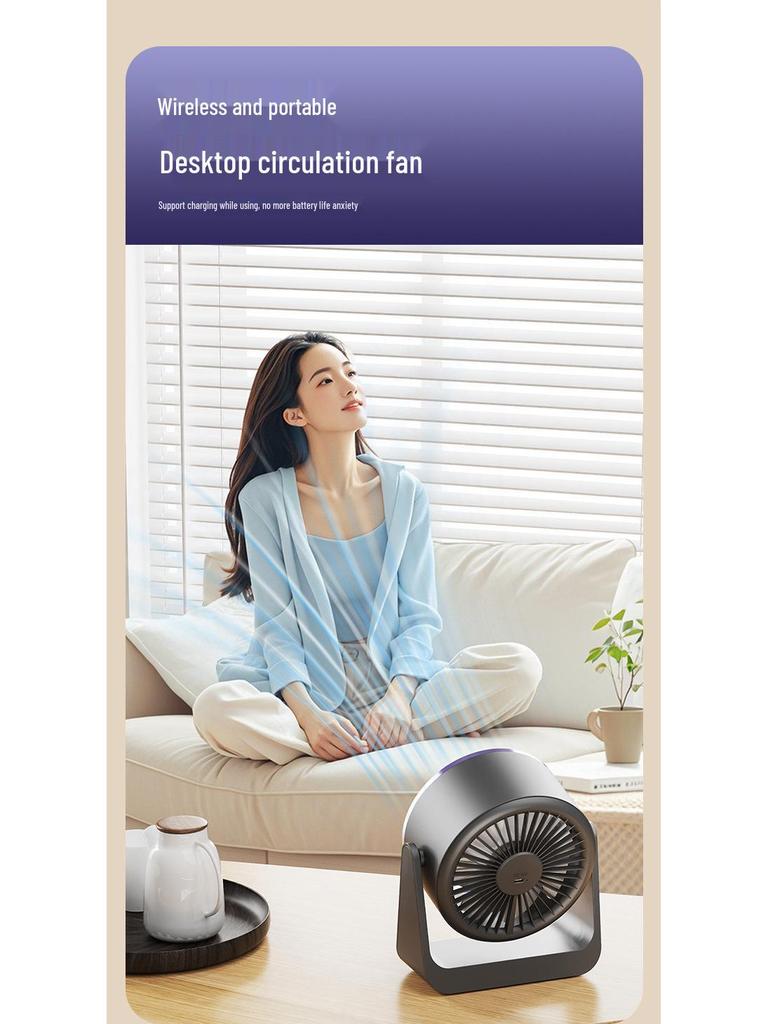 New Desktop & Wall-Mounted Fan with Digital Display - Large Airflow for Dorm, Office, and Home