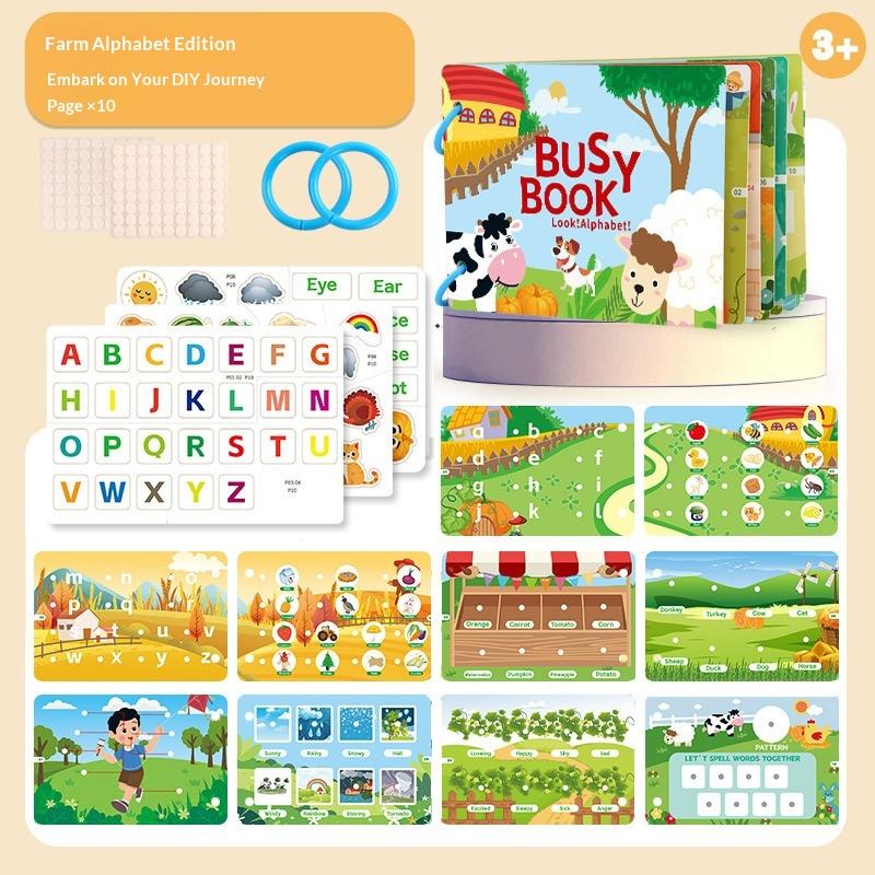 Magnetic Sticker Busy Book For Baby Enlightenment Book Montessori Toy Activity Books For Toddlers
