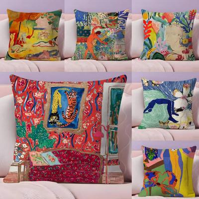 H-Henri M-Matisse Painting Pillow Case  Ultra Soft Skin Friendly Fabric Cloud Like Comfort & Concealed Zipper