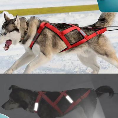 Dog Outdoor Sled Harness Medium Large Dog Weight Training Traction Strap Husky Samoyed Alaska Ski Leash Snowboard Chest Strap