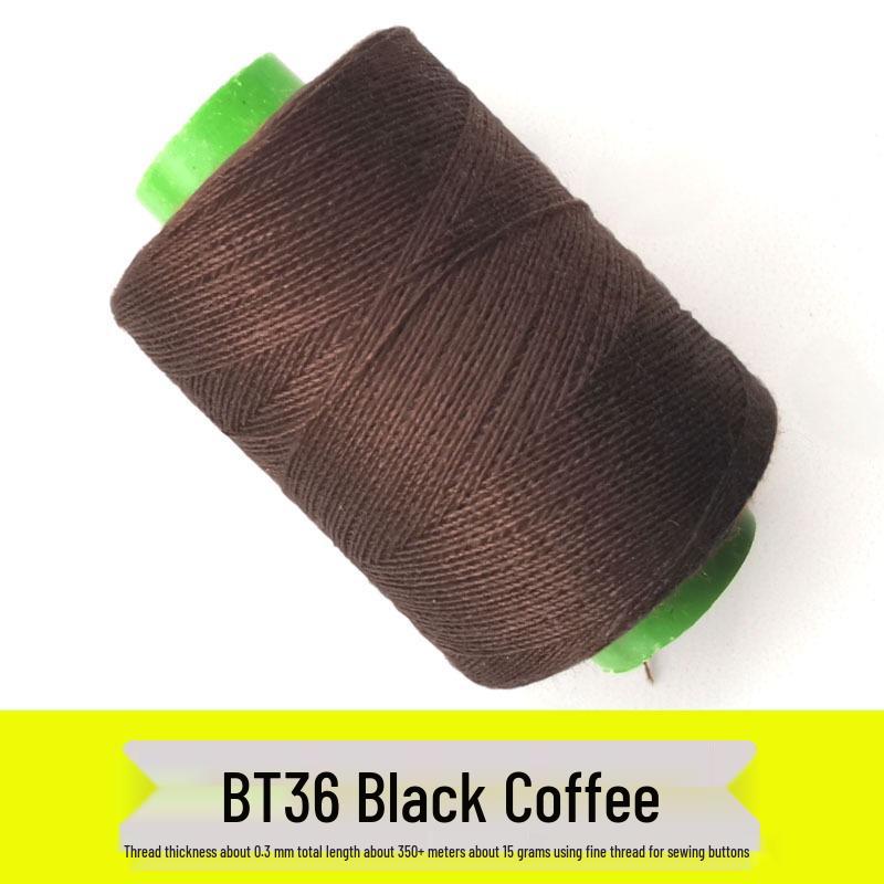 Pagoda Sewing Thread Set: Camel, Light Beige, Dark Gray, Black Coffee Small Rolls for Hand and Machine Mending.