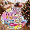 Labubu Pattern Round Rug, Indoor/Outdoor Mat, for Picnic, Gameroom, Bedroom, Office, Living Room, Home Decor Carpet, Birthday Gift
