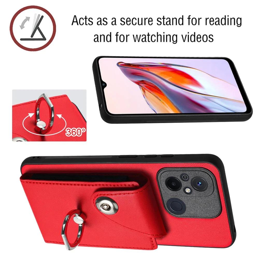 Wallet PU Leather Case For Redmi Note 13 Pro Plus 12 Turbo 12S 13C 12C 10C Xiaomi Poco C65 F6 F5 X6 X5 Cards Solts Cover Coque