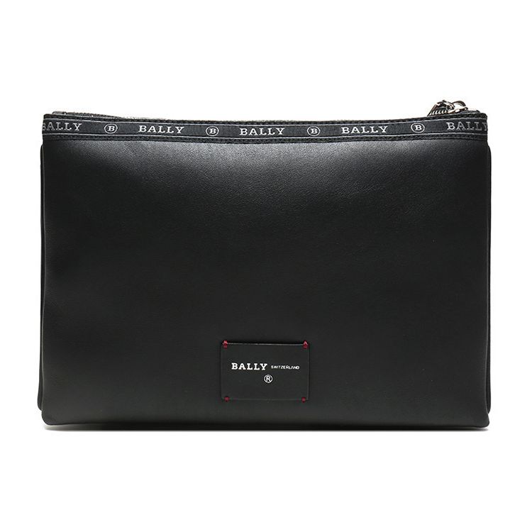 Bally Harvey Red And White Striped Vintage Versatile Zipper Commuter Casual Leather Crossbody Shoulder Bag Men Bags Black 6240272