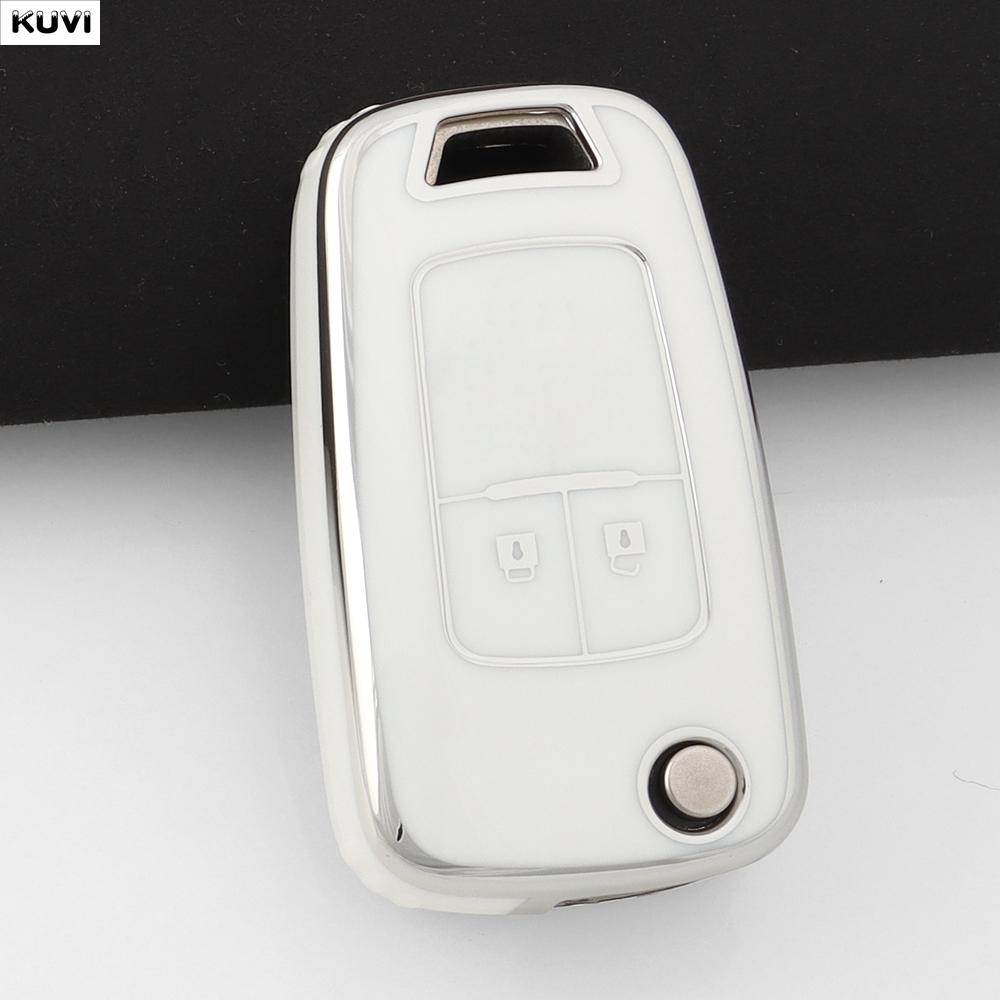 2 Buttons Tpu Shell For Chevrolet Cruze Aveo Trax Sail Malibu For Opel Vauxhall Astra Corsa Meriva Insignia Car Key Case Cover