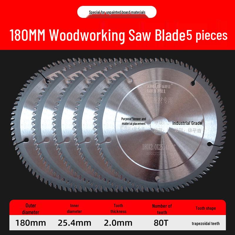 Gold King Eco-Friendly Circular Saw Blade for Woodworking: Paint-Free, Flat-Top Tooth, No Chipping
