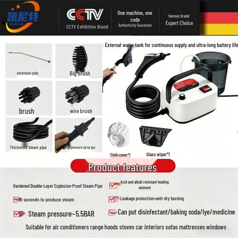 High-Temperature Portable Steam Cleaner: Multi-functional Sterilizer for A/C and Kitchen Range Hood Cleaning