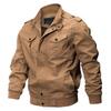 Men's 2023 Spring Casual Cotton Military Jacket - Loose Fit Plus Size Workwear Coat