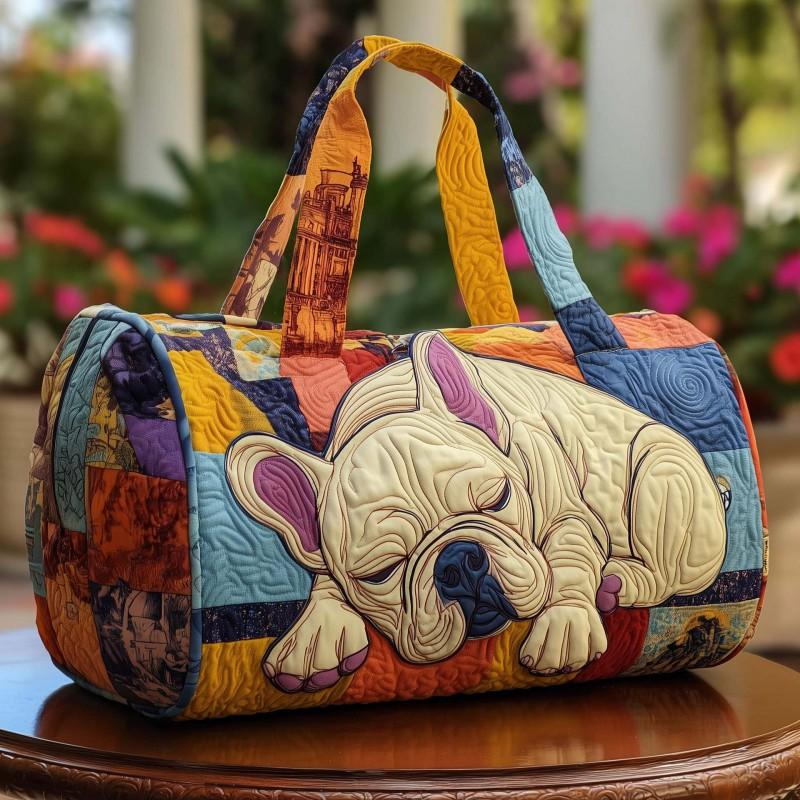 3D Dog Quilted Padded Travel Bag Fashion Print Yoga Tote Women