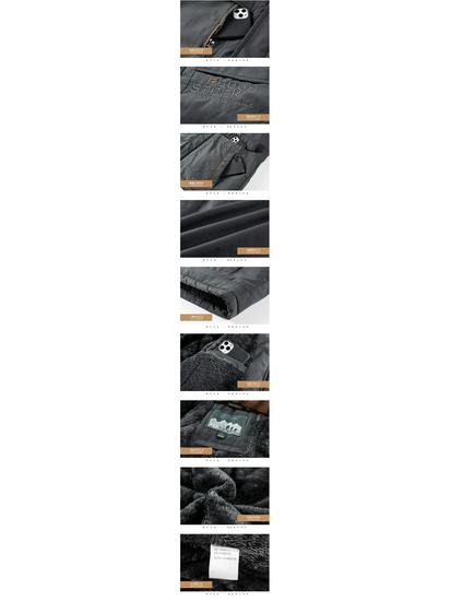 Men's Winter Cotton Jacket with Fleece Lining, Thickened Style for Middle-Aged and Elderly - Medium-Long, Padded Coat.