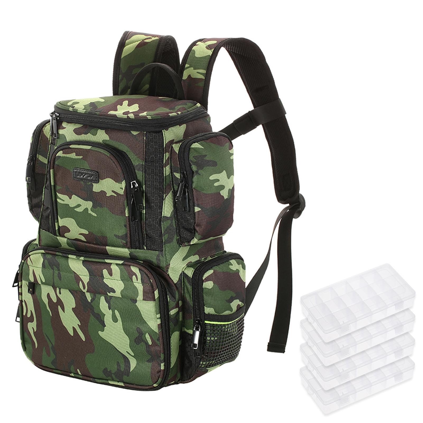 Geanta de pescuit Lixada Rucsac Naluci de pescuit Cutie de momeli Geanta de depozitare Trays Included