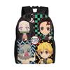 Demon Slayer Backpacks Kimetsu No Yaiba Nezuko Awakened Demon Daypack  Mochila Office Work Retro Washable Rucksack