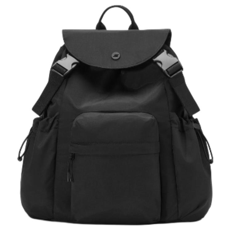 Skechers Comfort Sports Series 1.16L Solid Color High-Quality Texture Fabric Backpack Unisex Backpack Carbon-Black P325U024-0018 Carbon Black