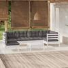 VidaXL Solid Pine Wood Garden Lounge Set 7 Pcs with Cushions Patio Furniture Outdoor Furniture Garden Furniture 3096425