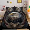 3D Sada povlečení s orlem Zvířecí povlak na přikrývku Povlak na polštář 2/3 ks Měkká Rychleschnoucí Sada povlečení Pánský Mládežnický Dárek Domácí textil
