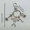 Men's Gym Keychain: Barbell, Dumbbell & Kettlebell Pendant