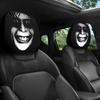 Unique Car Headrest Design 2Pcs Halloween Covers, Horror-Themed Seat Neck Pillow Washable Cover Cases, Breathable Stretchy Protector for Auto Interior
