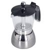 Klarer ABS-Oberteil Herdplatten-Kaffeemaschine Kristallglasdeckel 6 Tassen Moka-Kanne Haushaltbrauen