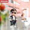 2D Colored Acrylic Boy Girl Hanging Decor, Fit for Keychain Car Backpack Home, Nice Holiday Gift for Thanksgiving Valentine Christmas