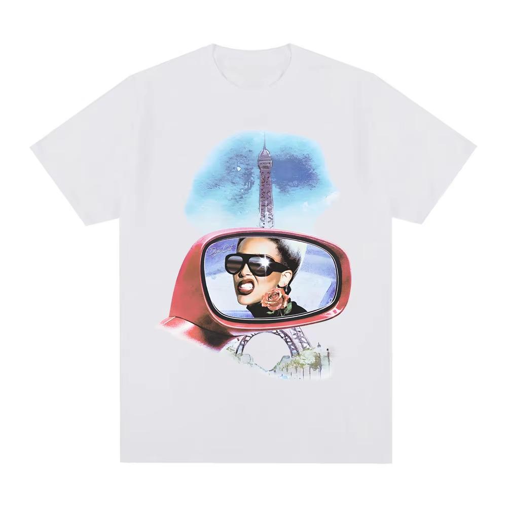 2026 VIE IN PARIS Tshirt Doja Cats New Summer Roundneck Highquality Fashionable Tshirt Trend Singer Camiseta Cat