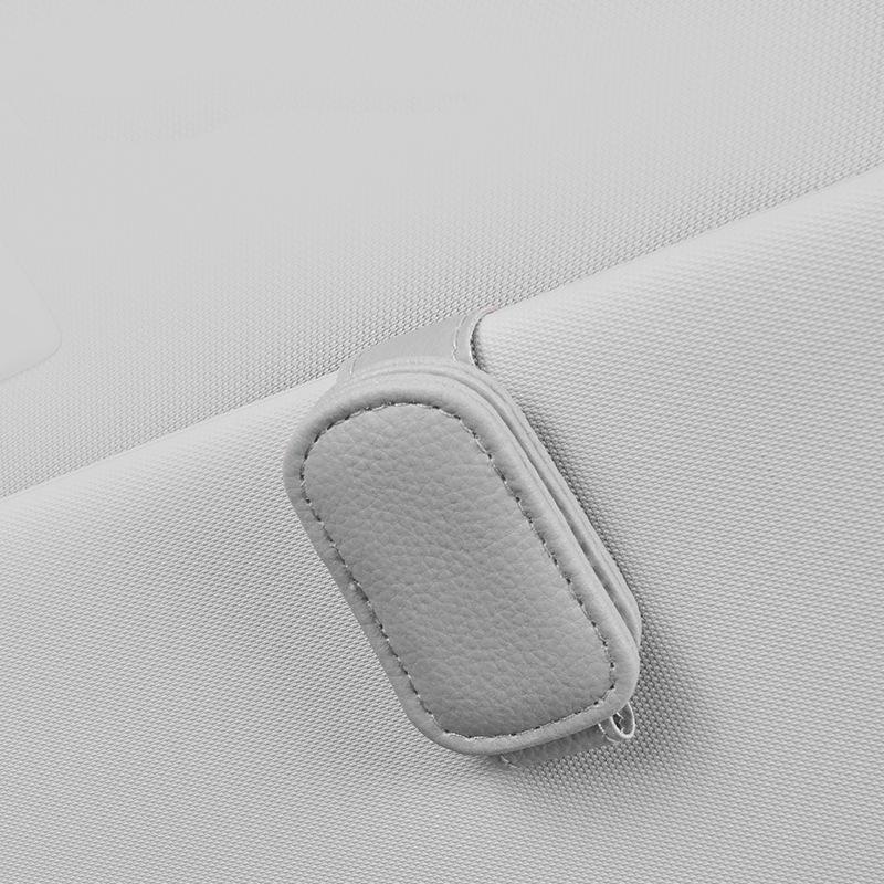 Multifunction Car Sun Visor Glasses Clip Leather Eyeglasses Clip Magnetic Sunglasses Holder Hanger Universal Interior Accessorie