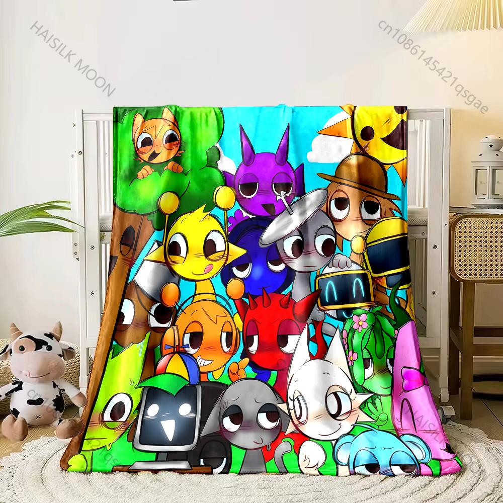 Play Music S-Sprunki Printed Blanket Warm Soft and Comfortable Home Travel Blanket Sofa Bedding Cover Blanket Child for Gifts