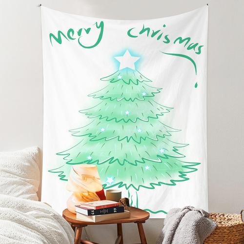 Tapestry Christmas Background Cloth Party Atmosphere Wall Hanging Cloth Bedroom Decoration Christmas Tree Tapestry
