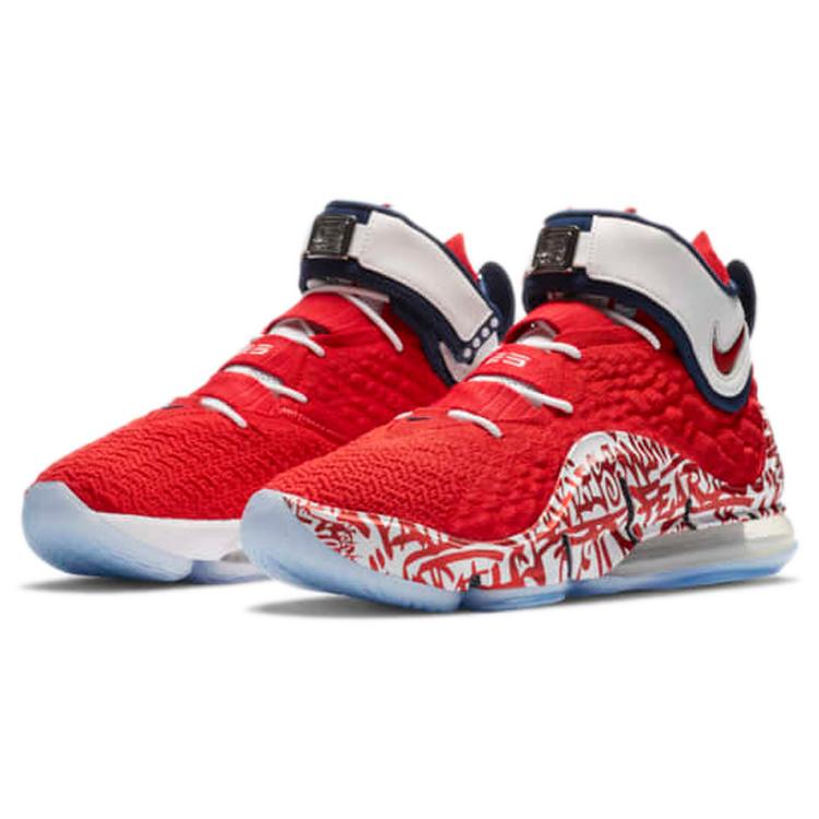 New Nike LeBron 17 EP LeBron 4 Red Graffiti CT6052-600