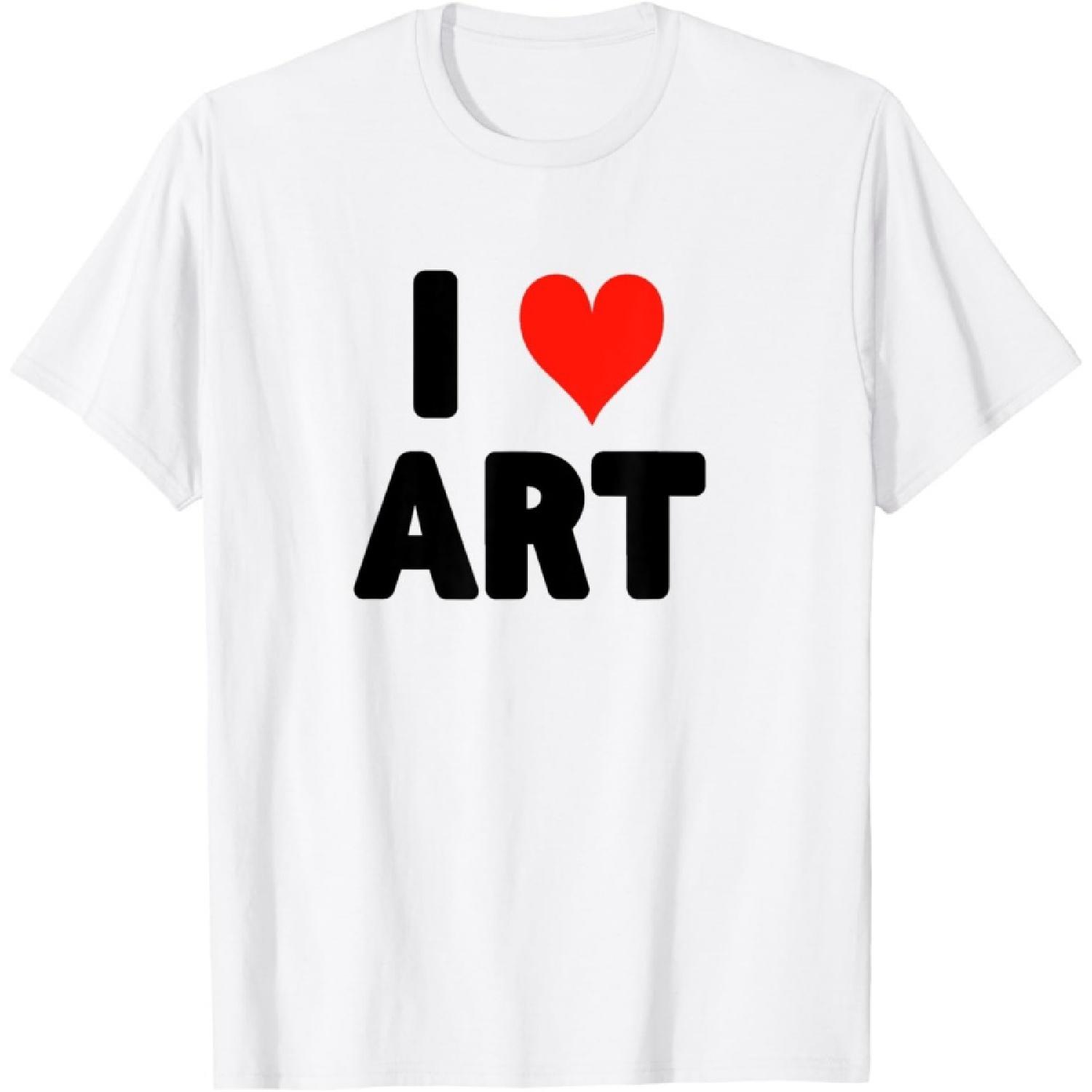 I Love Art - Heart Cute Painting Sculpture Painting Museum T-Shirt XXXXXL белый