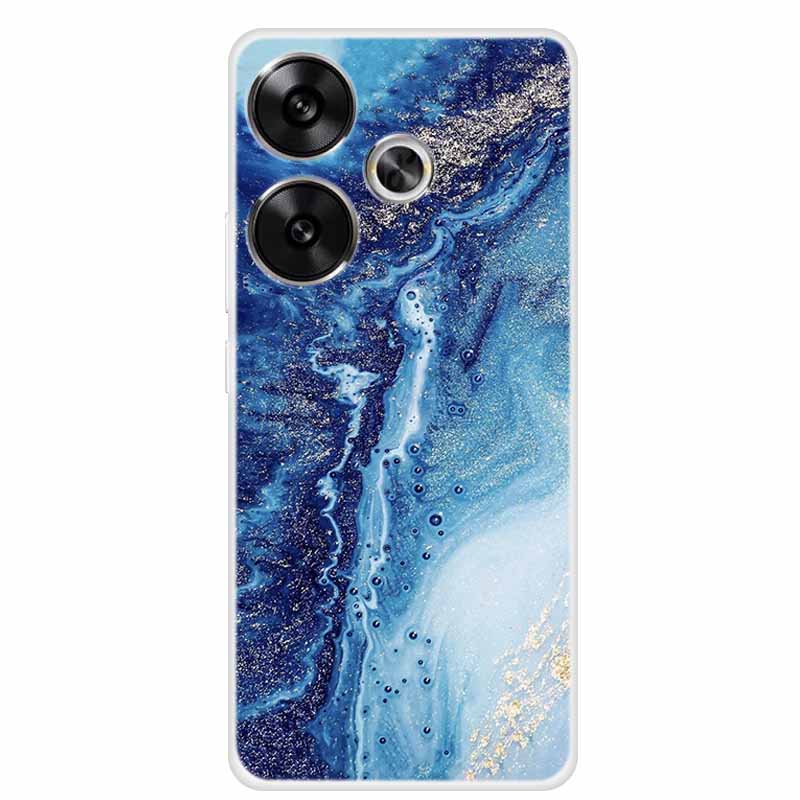 Marble Soft Phone Case For Poco F6 Transparent Case Silicone TPU Cover Funda Para Shield Clear Case for Xiaomi Poco F6 F 6 Pro