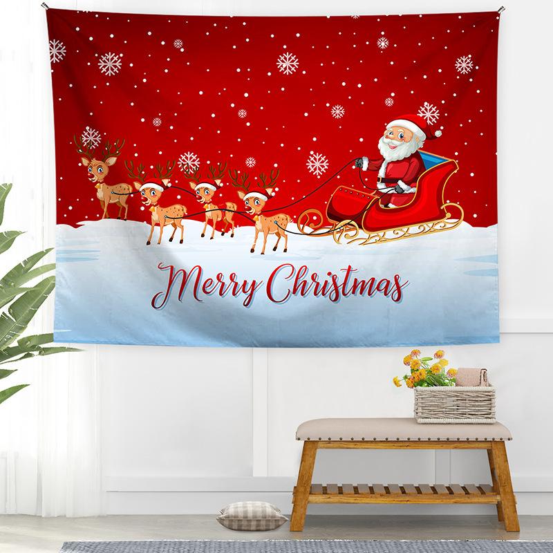 

Рождественский гобелен Внешняя торговля Трансграничный Рождественский фон Ткань Санта-Клаус Висячая ткань 100x75cm