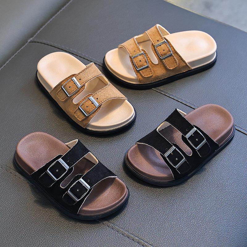 New Summer Children's Sandals Boys and Girls Non-Slip Soft Sole Bathing Outdoor Parent-Child Kids Boken Sandals