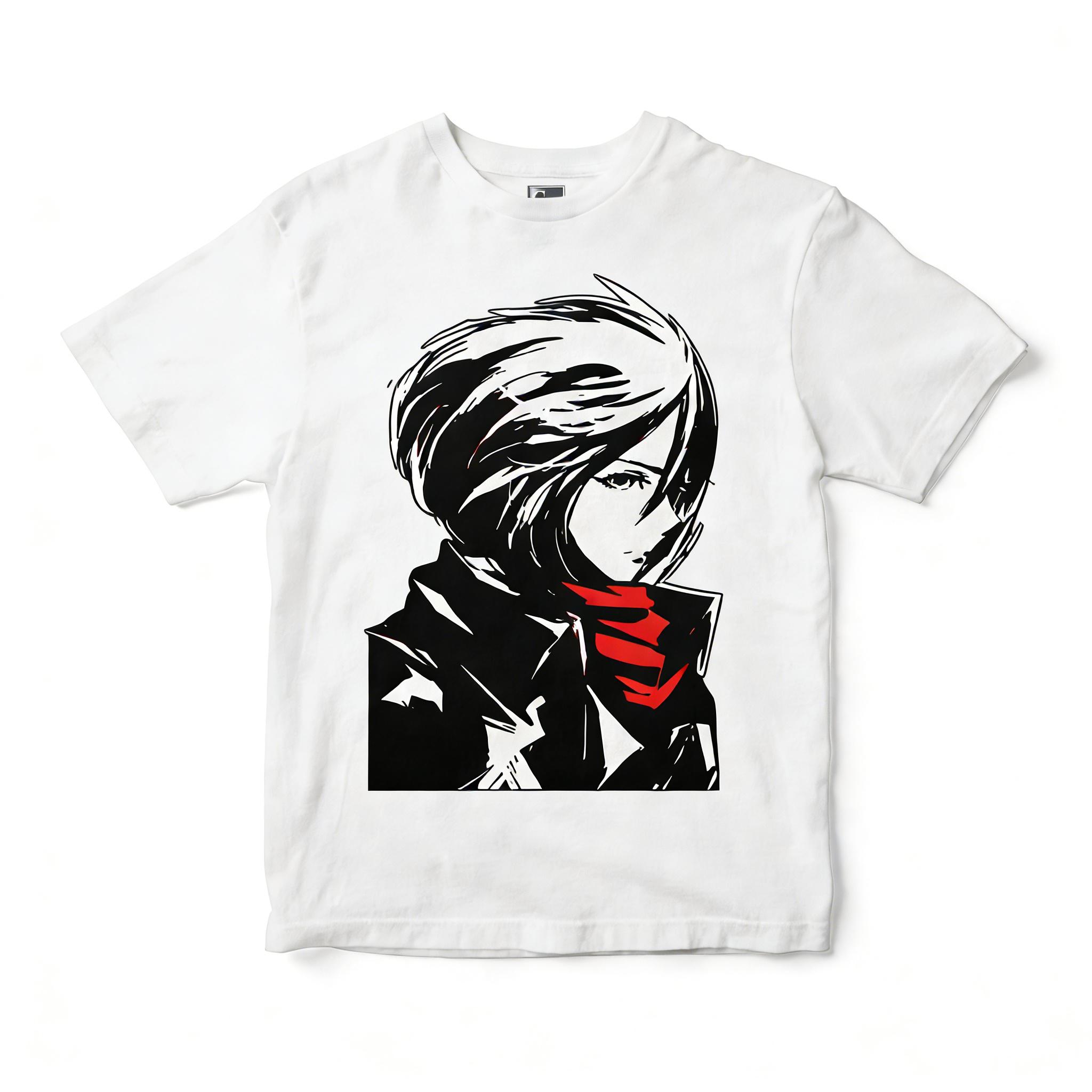 Anime Mikasa AckerUnisex Attack on Titan Printed Tshirt Unisexs and Womens Tshirt Unisexs Top Sports Tshirt Unisexs Tshirt Summer S